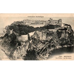 CPA Monaco la ville le Rocher remparts et fortifications photo Giletta Freres Nice