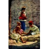 CPSM Afrique du Nord enfants arabes jouant photochromie ADIA Nice 8137