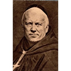 CPA représentant le portrait de Dom Guéranger, premier abbé de Solesmes, éditée au début du XXᵉ siècle.