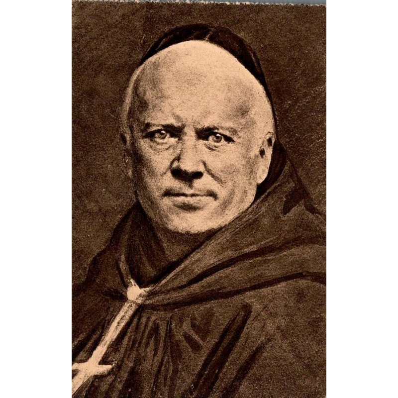 CPA représentant le portrait de Dom Guéranger, premier abbé de Solesmes, éditée au début du XXᵉ siècle.