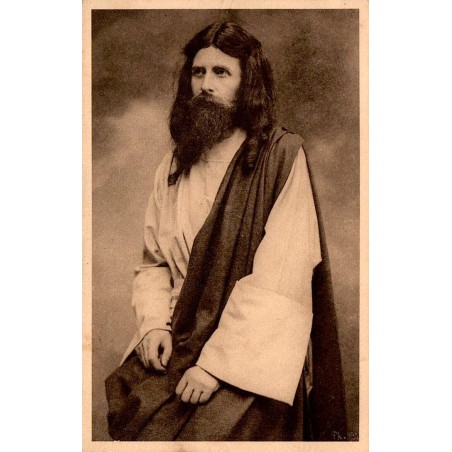 CPA La Passion à Nancy représentant Le Christ en costume de scène lors d'un spectacle religieux ancien