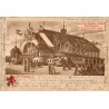 CPA Exposition de Düsseldorf 1902 montrant la Festhalle avec timbre allemand et oblitération spéciale Ausstellung