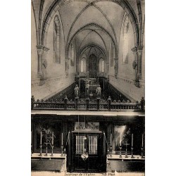 CPA Chamrousse Isère intérieur de l'église ancienne ND Phot mobilier religieux