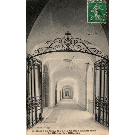 CPA Grande Chartreuse à Saint-Pierre-de-Chartreuse, intérieur du Cloître des Officiers