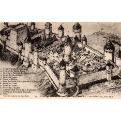 CPA Vaudémont avant 1636, reconstitution de la cité fortifiée et de ses tours, Meurthe-et-Moselle