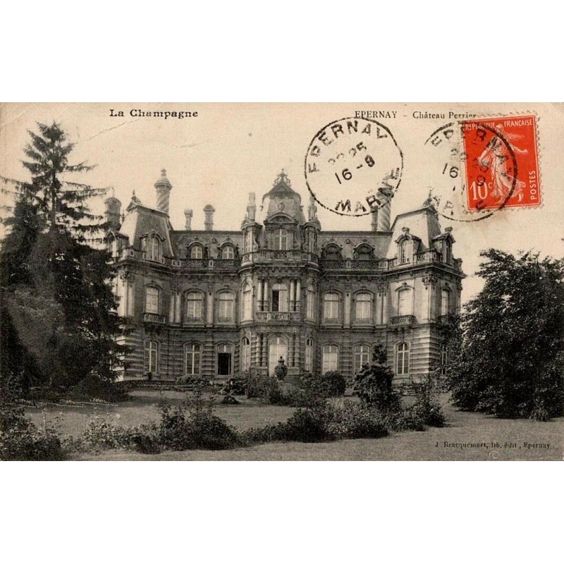 Carte postale ancienne Épernay – Château Perrier CPA
