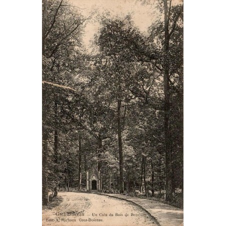 CPA Grez-Doiceau, Bois de Beausart et petit édicule religieux, Belgique, circulée en 1907