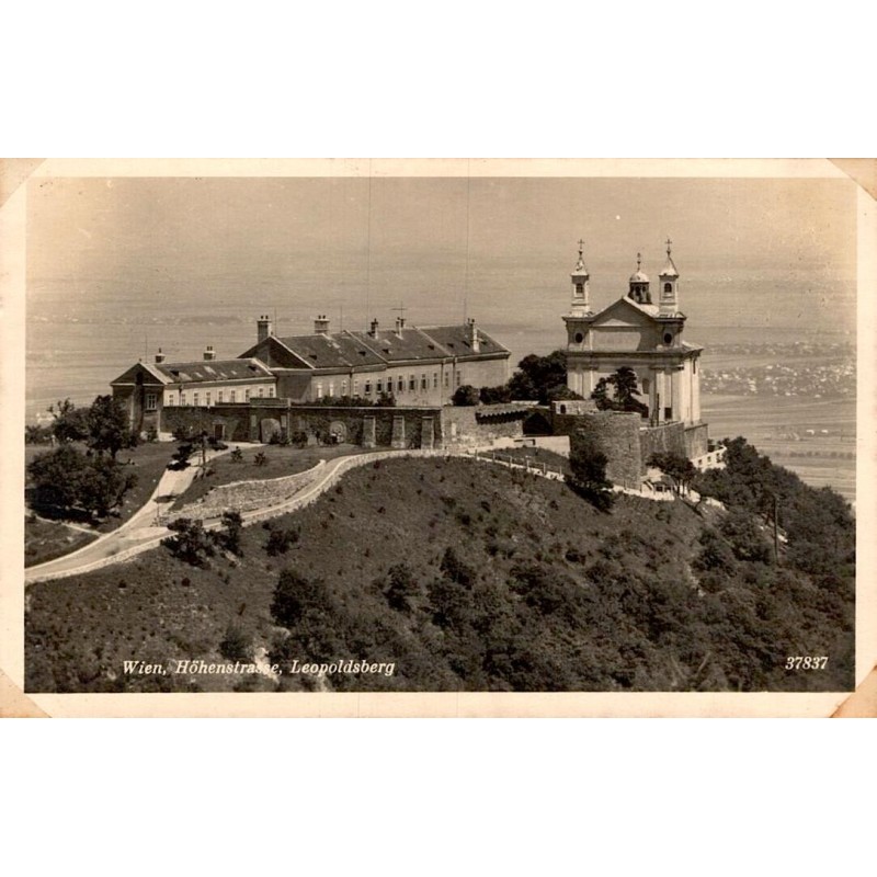CPSM Vienne Wien Höhenstrasse Leopoldsberg église et panorama, photographie ancienne d'Autriche