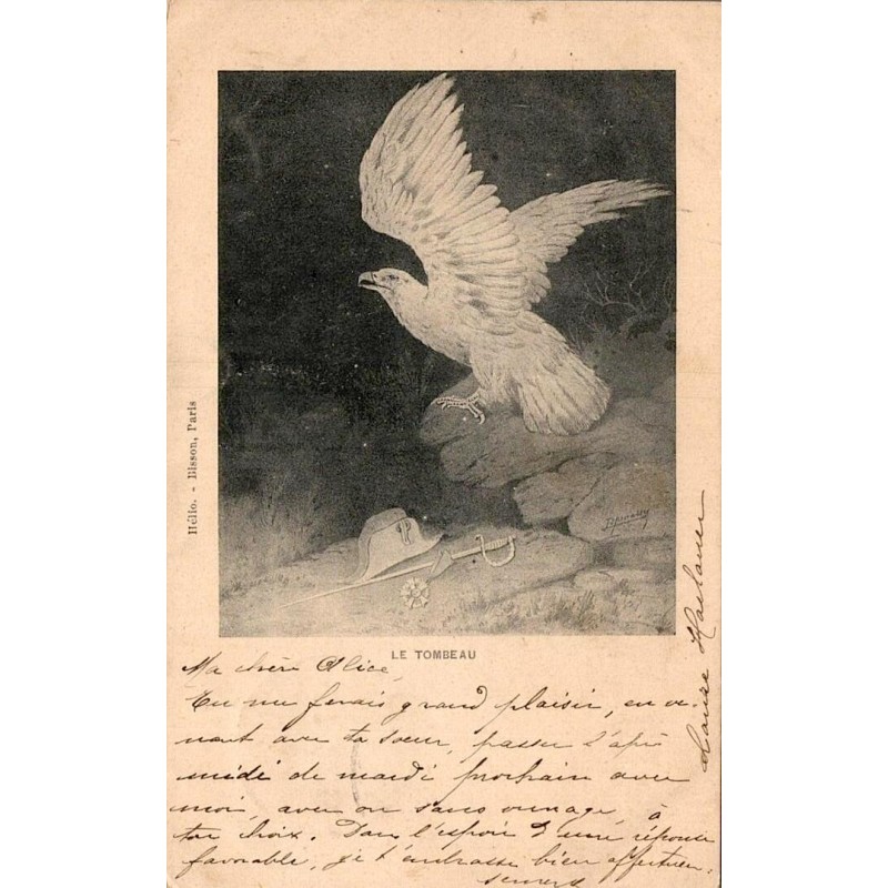 CPA Le Tombeau aigle casque à pointe sabre militaire allemand 1903