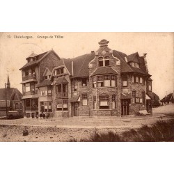 CPA Duinbergen groupe de villas anciennes architecture balnéaire côte belge