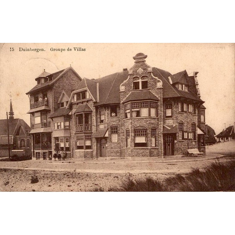CPA Duinbergen groupe de villas anciennes architecture balnéaire côte belge
