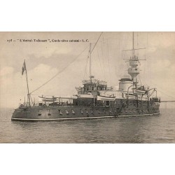 CPA L’Amiral Tréhouart garde-côtes cuirassé Marine française série 275