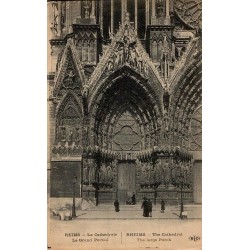 Carte postale ancienne du Grand Portail de la Cathédrale de Reims