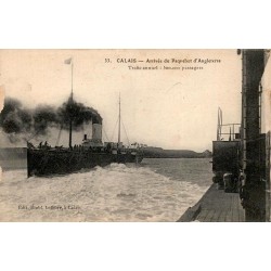 CPA Calais arrivée du paquebot d’Angleterre dans le port, Établissements Lefèvre n°33