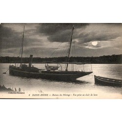 CPA Basse-Indre bateau du Pilotage au clair de lune, Collection Bonnefoy n°8