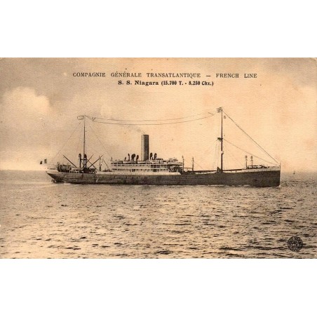 CPA paquebot S.S. Niagara Compagnie Générale Transatlantique French Line