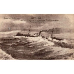CPA paquebot Ourida Compagnie Générale Transatlantique naviguant par grosse mer
