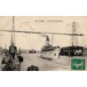 CPA Nantes pont transbordeur avec navire et nacelle dans le port, carte circulée en 1916