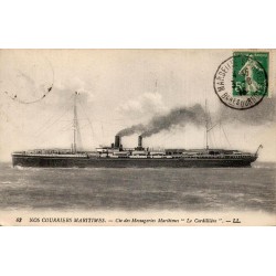 CPA paquebot Le Cordillère des Messageries Maritimes, carte circulée à Marseille en 1913