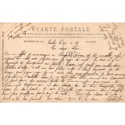 CPA cuirassé Justice Marine française avec aéroplane, Toulon 1915