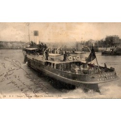 CPA Dieppe paquebot Sussex quittant le port pour Newhaven, carte circulée en 1908