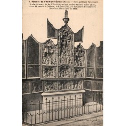 Carte postale ancienne du retable de Fromentières en style gothique flamboyant