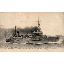 CPA Toulon cuirassé Liberté de 1er rang avant la catastrophe du 25 septembre 1911