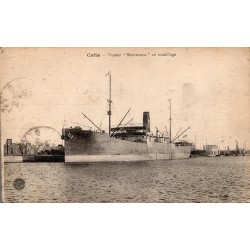 CPA Cette Sète vapeur Manitowoc au mouillage dans le port, carte ancienne circulée en 1919