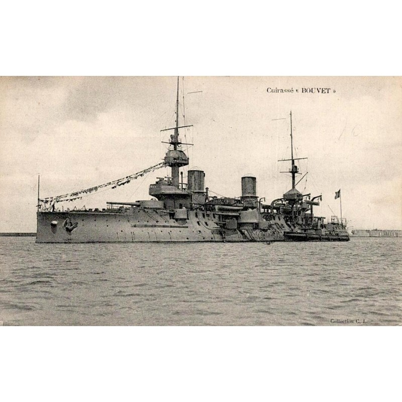 CPA cuirassé Bouvet Marine française navire de guerre Collection C. L. avant 1915