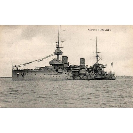 CPA cuirassé Bouvet Marine française navire de guerre Collection C. L. avant 1915