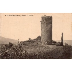 CPA Langin Haute-Savoie ruines du château et ancienne tour médiévale