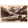 CPA Chamonix gare du Montenvers, Mer de Glace et Grandes Jorasses en Haute-Savoie