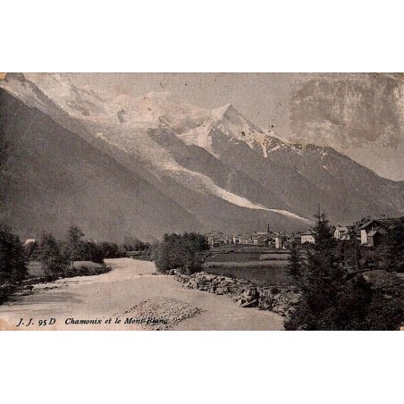 CPA Chamonix et Mont-Blanc ancienne vue de la vallée et des glaciers
