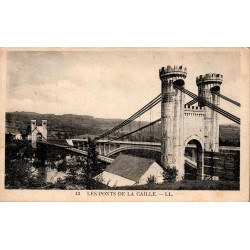 CPA Ponts de la Caille Haute-Savoie pont suspendu Charles-Albert