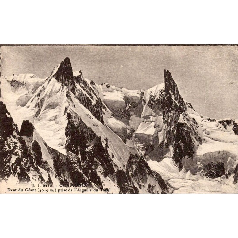 CPA Chamonix Dent du Géant prise de l’Aiguille du Tacul massif du Mont-Blanc