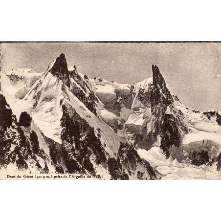 CPA Chamonix Dent du Géant prise de l’Aiguille du Tacul massif du Mont-Blanc
