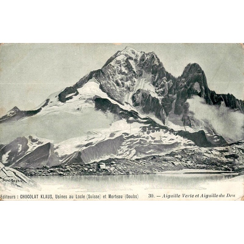 CPA Chamonix Dent du Géant prise de l’Aiguille du Tacul massif du Mont-Blanc