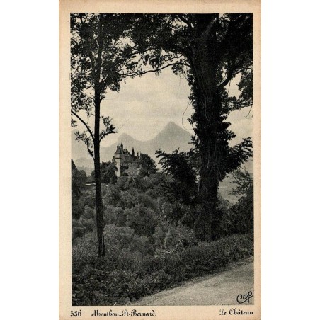 CPSM Menthon-Saint-Bernard château dans son paysage montagneux près du lac d'Annecy