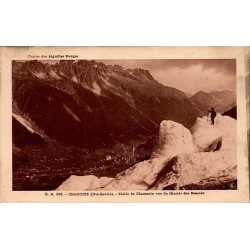 CPA Chamonix vallée vue du glacier des Bossons et chaîne des Aiguilles Rouges en 1929
