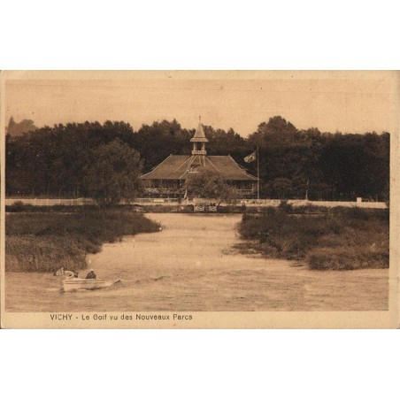 Carte postale ancienne – Vichy – Le Golf vu des Nouveaux Parcs