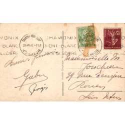 CPSM Chamonix – Mont-Blanc et Aiguille du Midi – 1932