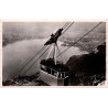 CPSM Annecy téléférique de Veyrier-du-Lac avec cabine dominant le lac et la baie d’Annecy