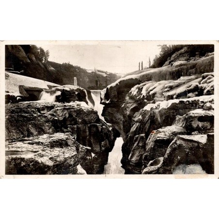 CPSM Bellegarde Ain – La Perte du Rhône en hiver – Gorges enneigées