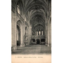 CPA Bourg-en-Bresse église de Brou, vue intérieure de la nef gothique et du jubé sculpté