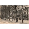 CPA Gannat Allier, Cours de la République avec habitants, maisons et promenade arborée