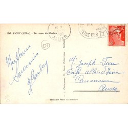 CPSM Vichy Allier – Terrasse du Casino animée – 1951