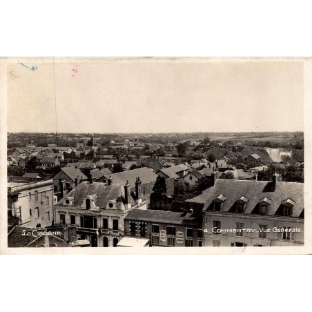 CPSM Commentry vue générale de la ville dans l’Allier vers 1945