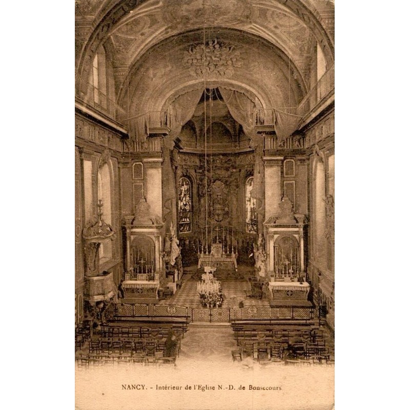 NANCY - Intérieur de l'Eglise Notre Dame de Bonsecours