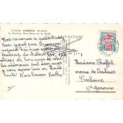 CPSM Marseille – Basilique Notre-Dame-de-la-Garde en 1962