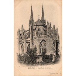 CPA Quimper abside de la cathédrale Saint-Corentin, ancienne édition ND